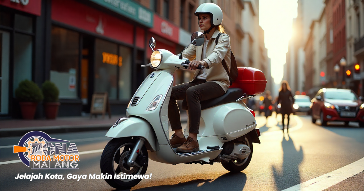 Keliling Kota Lebih Keren Bareng Vespa Matic   Sewa Vespa Matic keliling kota dengan gaya dan nyaman